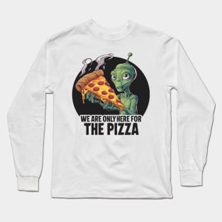 Alien Pizza Encounter Long Sleeve T-Shirt